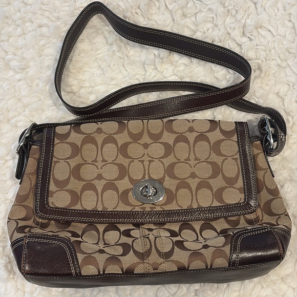 Coach Signature Brown Crossbody Bag - Picture 2 of 6